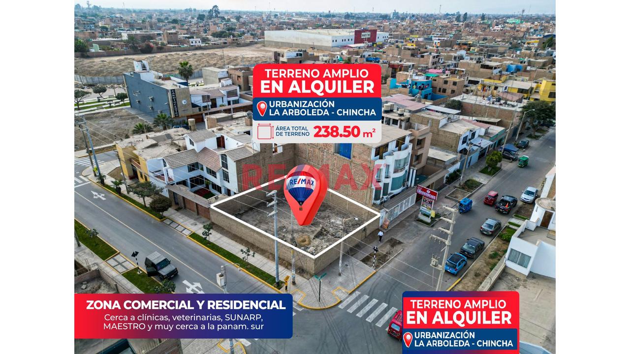 Alquiler Terreno Comercial En Esquina